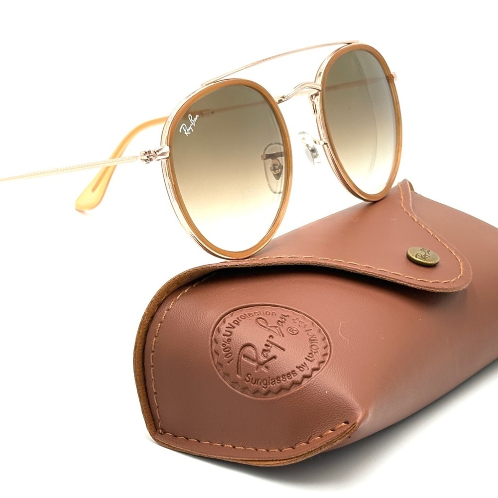 Ray-Ban Rb3648 Marshal 9070/51 Gold Gradient Brown 51mm Double Bridge - Picture 15 of 15